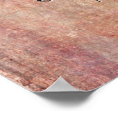 Fügen Sie Ihren Text Quote Grunge Textured Rust Gr Poster (Ecke)