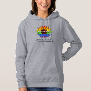 Fügen Sie Ihren Text, Regenbogen Sonnenblume Liebe Hoodie