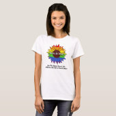 Fügen Sie Ihren Text, Regenbogen Sonnenblume Liebe T-Shirt (Vorne ganz)