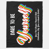 Fügen Sie Ihren Text, Regenbogen wagen, sich selbs Fleecedecke (Vorderseite)