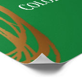 Fügen Sie Ihren Text Scribblbled Gold Ovals Helle Poster (Ecke)