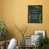 Fügen Sie Ihren Text Scribbled Gold Ovals Evergree Poster