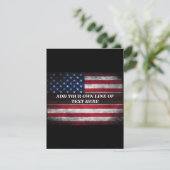 Fügen Sie Ihren Text unter amerikanischer Flagge h Ankündigung (Stehend Vorderseite)