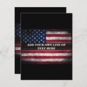 Fügen Sie Ihren Text unter amerikanischer Flagge h Ankündigung (Vorne/Hinten)