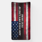 Fügen Sie Ihren Text unter amerikanischer Flagge h Banner (Vertikal)