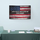 Fügen Sie Ihren Text unter amerikanischer Flagge h Banner (Messe)