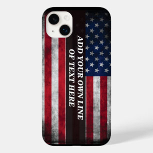 Fügen Sie Ihren Text unter amerikanischer Flagge h Case-Mate iPhone 14 Plus Hülle