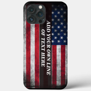 Fügen Sie Ihren Text unter amerikanischer Flagge h Case-Mate iPhone Hülle