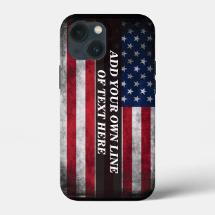 Fügen Sie Ihren Text unter amerikanischer Flagge h Case-Mate iPhone Hülle