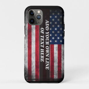 Fügen Sie Ihren Text unter amerikanischer Flagge h Case-Mate iPhone Hülle