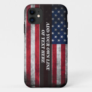 Fügen Sie Ihren Text unter amerikanischer Flagge h Case-Mate iPhone Hülle
