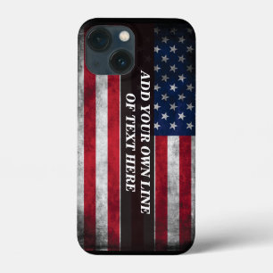 Fügen Sie Ihren Text unter amerikanischer Flagge h Case-Mate iPhone Hülle