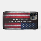 Fügen Sie Ihren Text unter amerikanischer Flagge h Case-Mate iPhone Hülle (Rückseite (Horizontal))