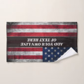 Fügen Sie Ihren Text unter amerikanischer Flagge h Handtuch (Handtuch)