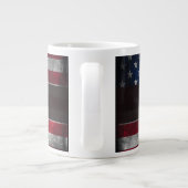 Fügen Sie Ihren Text unter amerikanischer Flagge h Jumbo-Tasse (Rückseite)