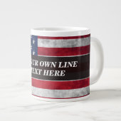 Fügen Sie Ihren Text unter amerikanischer Flagge h Jumbo-Tasse (Vorderseite Rechts)