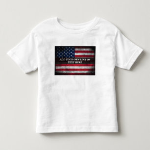 Fügen Sie Ihren Text unter amerikanischer Flagge h Kleinkind T-shirt