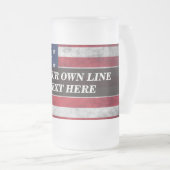 Fügen Sie Ihren Text unter amerikanischer Flagge h Mattglas Bierglas (VorderseiteRechts)