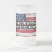 Fügen Sie Ihren Text unter amerikanischer Flagge h Mattglas Bierglas (Mittel)