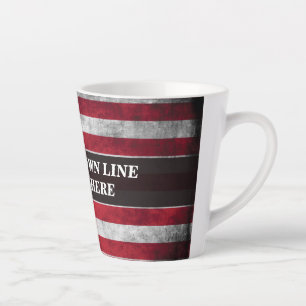Fügen Sie Ihren Text unter amerikanischer Flagge h Milchtasse