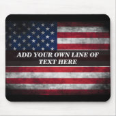 Fügen Sie Ihren Text unter amerikanischer Flagge h Mousepad (Vorne)
