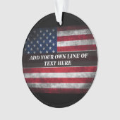 Fügen Sie Ihren Text unter amerikanischer Flagge h Ornament (Vorderseite)