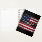 Fügen Sie Ihren Text unter amerikanischer Flagge h Planer (Anzeige)