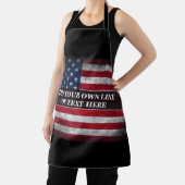Fügen Sie Ihren Text unter amerikanischer Flagge h Schürze (InSitu)
