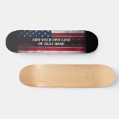 Fügen Sie Ihren Text unter amerikanischer Flagge h Skateboard (Horizontal)