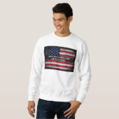 Fügen Sie Ihren Text unter amerikanischer Flagge h Sweatshirt (Vorne ganz)