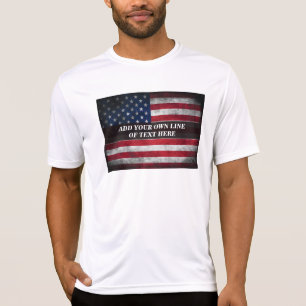 Fügen Sie Ihren Text unter amerikanischer Flagge h T-Shirt
