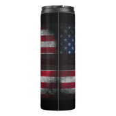 Fügen Sie Ihren Text unter amerikanischer Flagge h Thermosbecher (Rückseite)