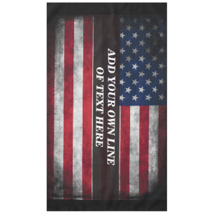 Fügen Sie Ihren Text unter amerikanischer Flagge h Tischdecke