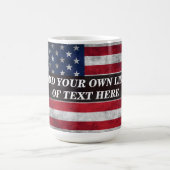 Fügen Sie Ihren Text unter amerikanischer Flagge h Verwandlungstasse (Zentrum)