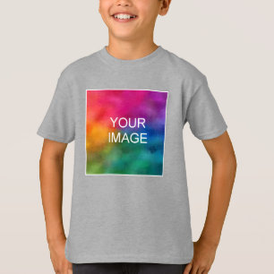 Fügen Sie Ihren Text Upload Foto Kids Boys kurzen  T-Shirt