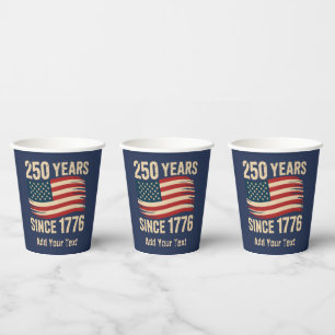 Fügen Sie Ihren Text Vintage Grunge Amerikanische Pappbecher