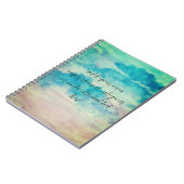 Fügen Sie Ihren Text Wasserfarbe Schöne blaue Himm Notizblock (Linke Seite)