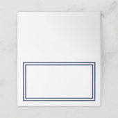 Fügen Sie Ihren Text Weiß mit doppelnarbigen blaue Platzkarte (Außenseite Aufgefaltet)