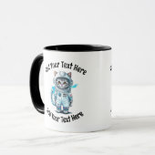 Fügen Sie Ihren Text Whimsical Astronaut Cat Kaffe Tasse (Vorderseite Links)