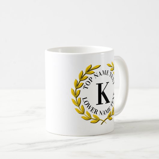 Fügen Sie Ihren ursprünglichen Namen oder Text Gol Kaffeetasse (VorderseiteRechts)