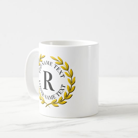 Fügen Sie Ihren ursprünglichen Namen oder Text Gol Kaffeetasse (Vorderseite Links)