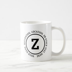 Fügen Sie Ihren Vornamen & andere Details Text X Y Kaffeetasse