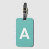 Fügen Sie initiale Monogram Personalisiert Simple Gepäckanhänger (Vorderseite Vertikal)