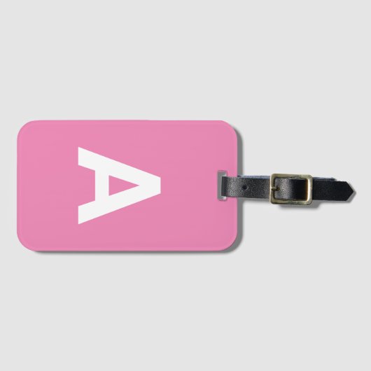 Fügen Sie initiale Monogram Personalisiert Simple  Gepäckanhänger (Vorderseite (Horizontal))