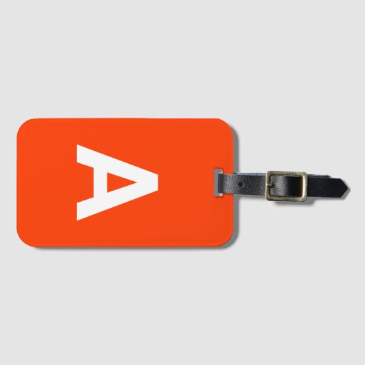 Fügen Sie initiale Monogram Personalisiert Simple Gepäckanhänger (Vorderseite (Horizontal))