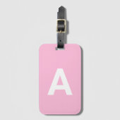 Fügen Sie initiale Monogram Personalisiert Simple  Gepäckanhänger (Vorderseite Vertikal)