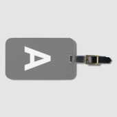 Fügen Sie initiale Monogram Personalisiert Simple  Gepäckanhänger (Vorderseite (Horizontal))
