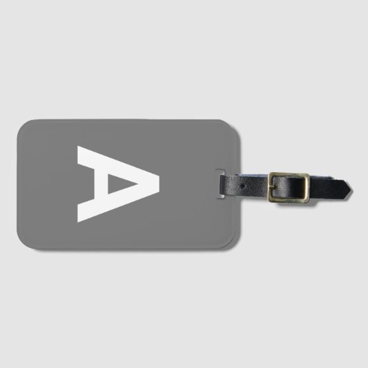 Fügen Sie initiale Monogram Personalisiert Simple  Gepäckanhänger (Vorderseite (Horizontal))