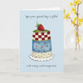 Fügen Sie jedes Alter süße Überraschungen Kuchen G Karte (Gelbe Blume)