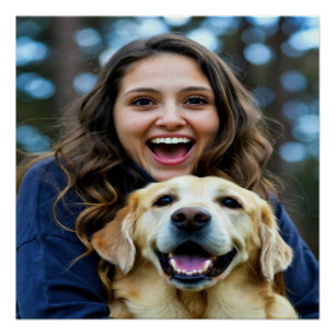 Fügen Sie Labrador Retriever-Foto Personalisieren Poster